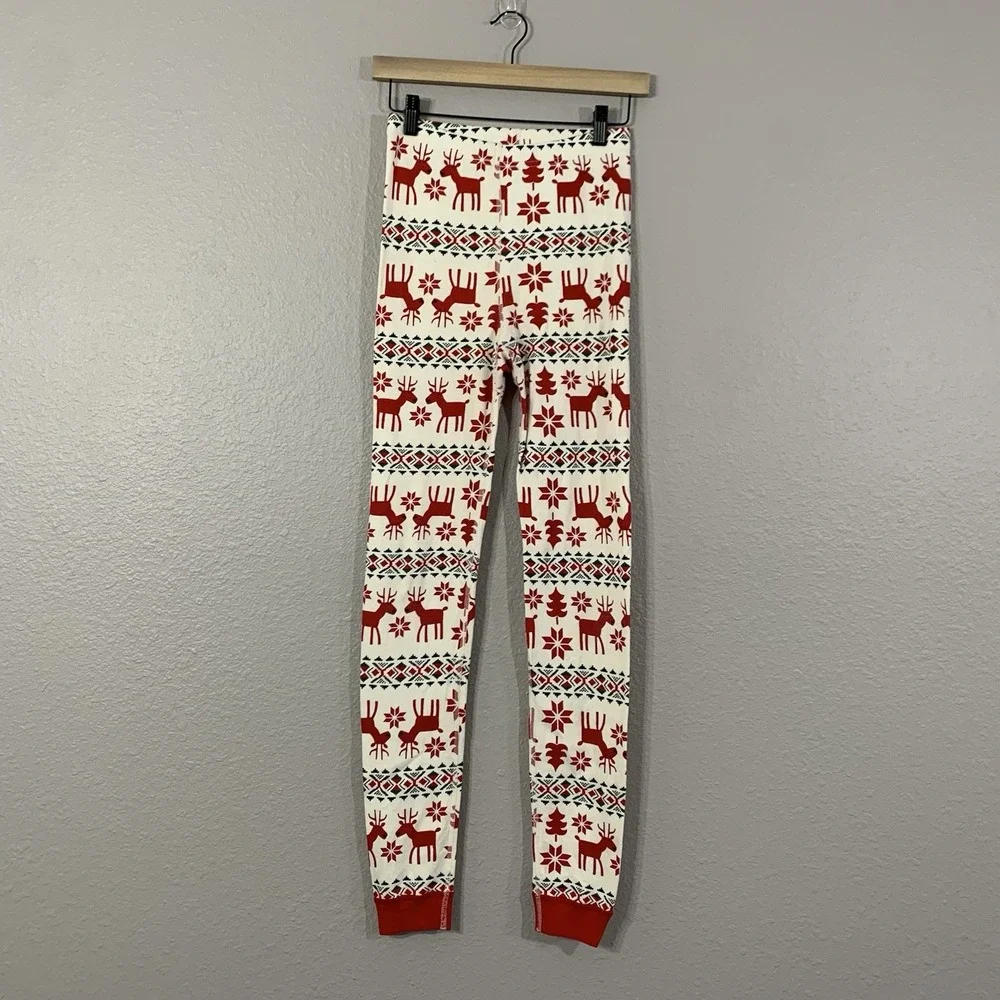 Hanna Andersson Size 14 160cm Organic Cotton Fair Isle Christmas Reindeer‎ Pants